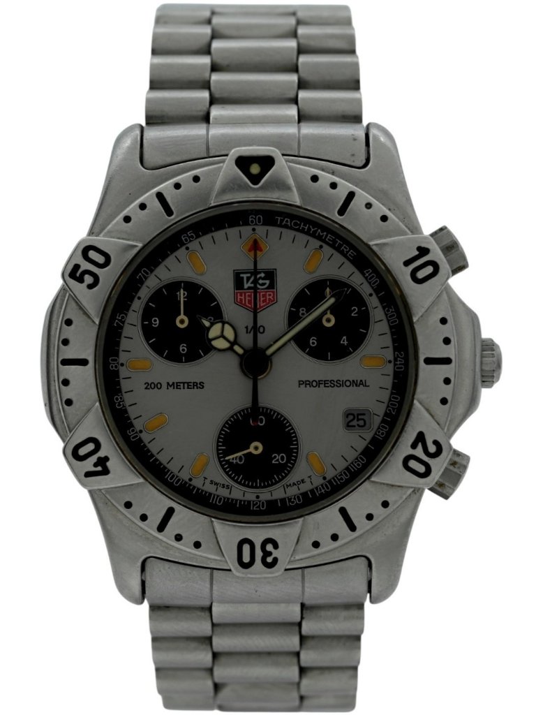 Tag Heuer 38mm Men's 2000 Series Swiss Quartz Chronograph Ss Watch- 540.206 R! — image 8 of 8